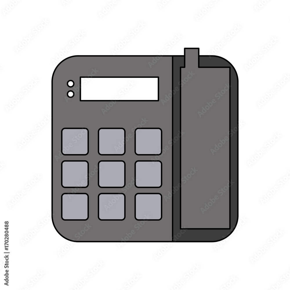 landline phone with blank keys icon image vector illustration design landline phone with blank keys icon image vector illustration design