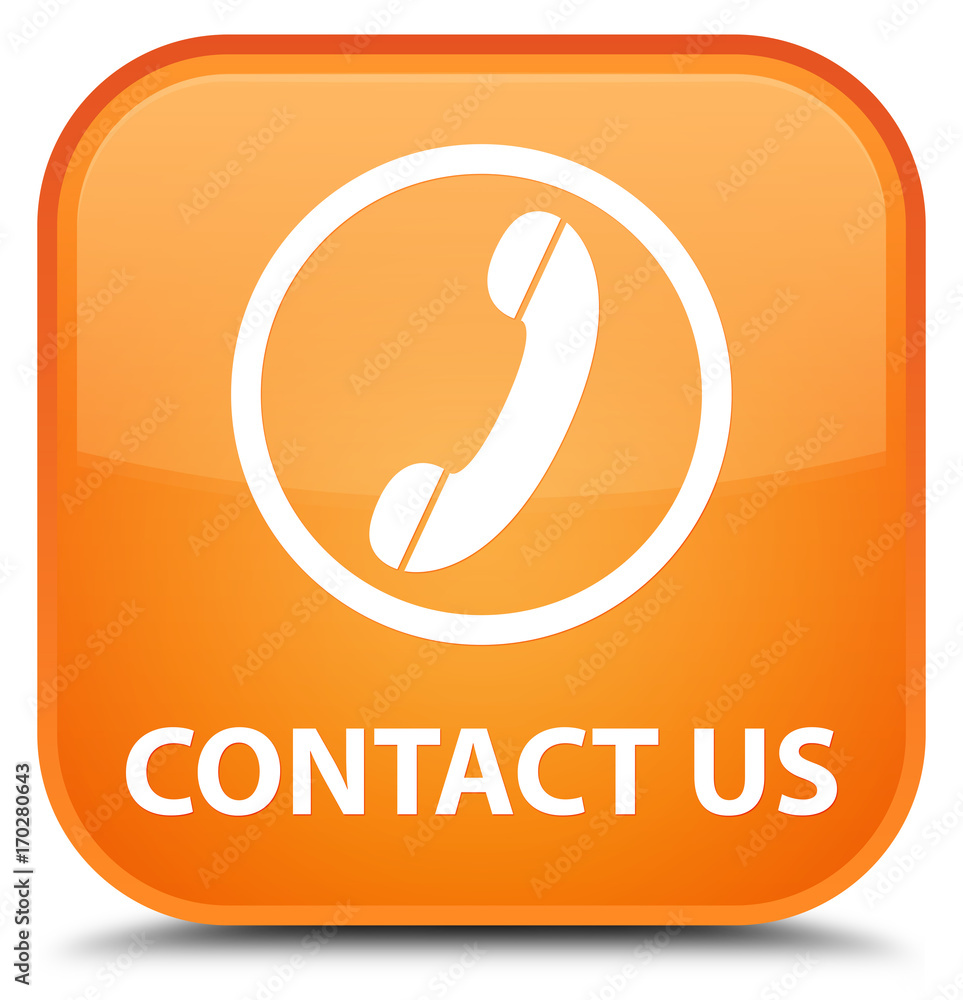 Contact us (phone icon) special orange square button Contact us (phone icon) special orange square button