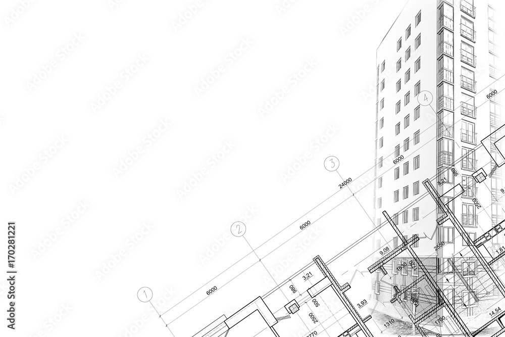 Background- architectural sketch drawing