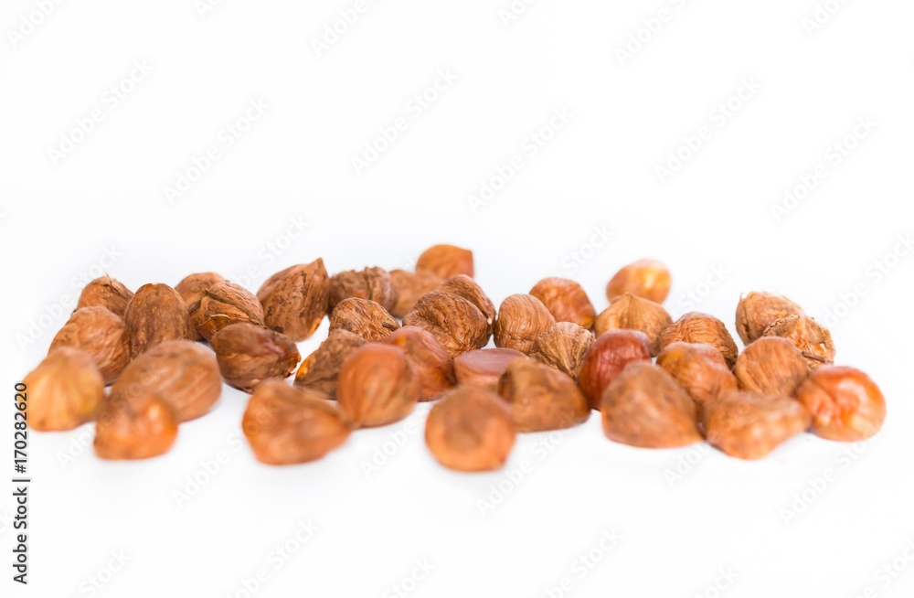 Nuts on a white background Nuts on a white background