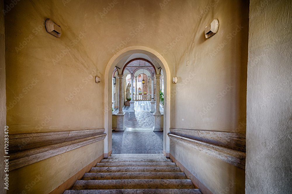 stairs to arch and columns stairs to arch and columns