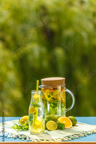 Refreshing summer detox cocktail