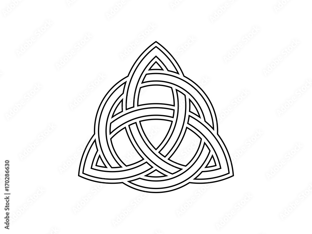 Triquetra. Trinity knot. Celtic symbol of eternity. Vector illustration Triquetra. Trinity knot. Celtic symbol of eternity. Vector illustration