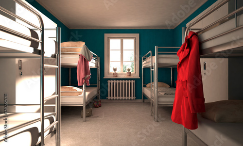 Konstfotografi Hostel Zimmer