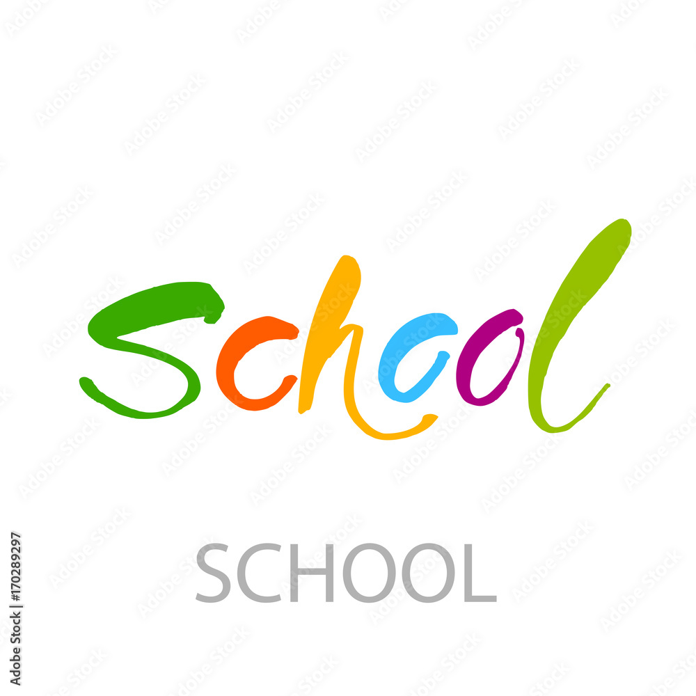 Fototapeta premium school lettering template