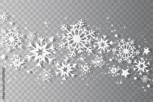 Vector illustration of an abstract christmas background with snowflakes