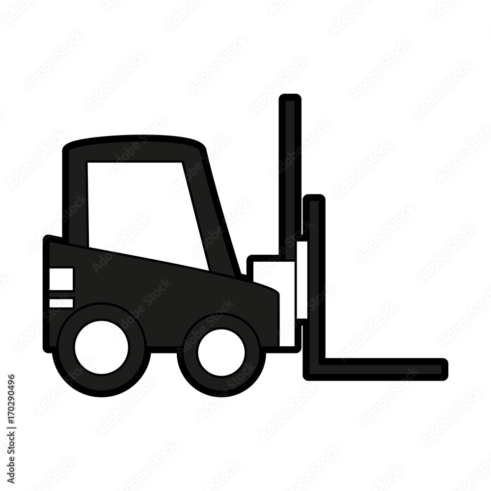 Forklift cargo vehicle icon vector illustration graphic design