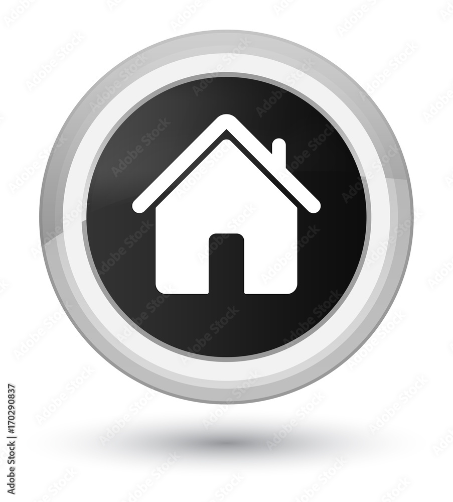 Home icon prime black round button Home icon prime black round button