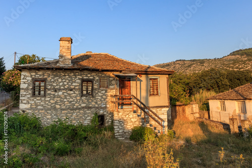 Old stone house in the village of Theologos. Thassos island, Greece