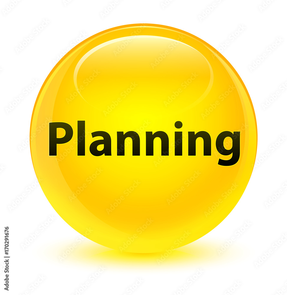 Planning glassy yellow round button Planning glassy yellow round button