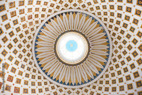 Interior detail of the dome of the Rotunda of Mosta  Malta
