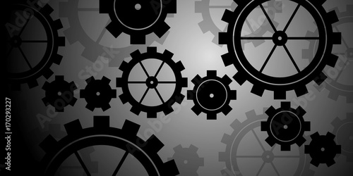 mechanism with cogs vector ...