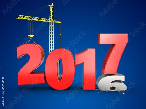 3d 2017 year with crane