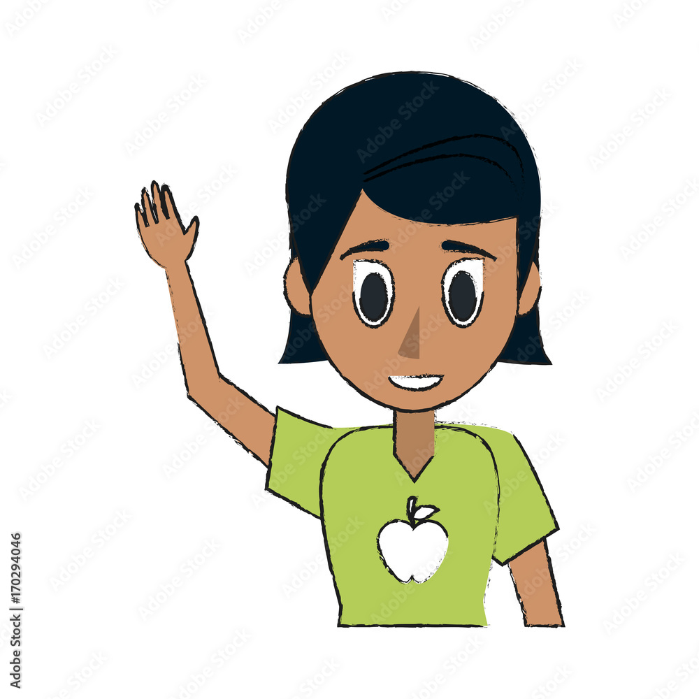 Young woman cartoon icon vector illustration graphic design Young woman cartoon icon vector illustration graphic design