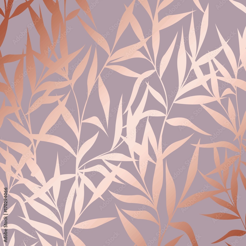 Vector pattern with branches with imitation surface of pink gold Vector pattern with branches with imitation surface of pink gold