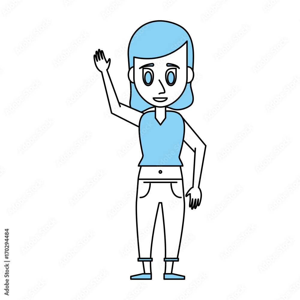 Young woman cartoon icon vector illustration graphic design Young woman cartoon icon vector illustration graphic design