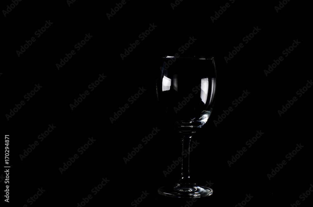 wine glass shape in black wine glass shape in black