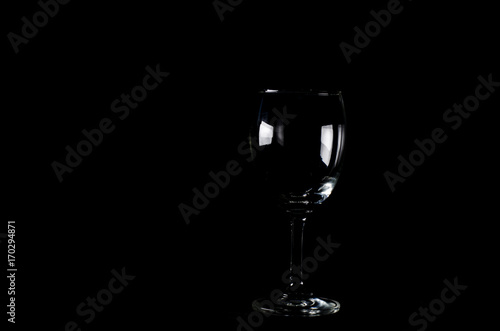 wine glass shape in black 