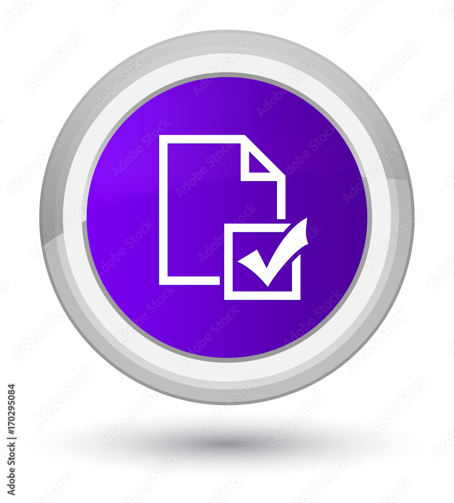 Survey icon prime purple round button Survey icon prime purple round button