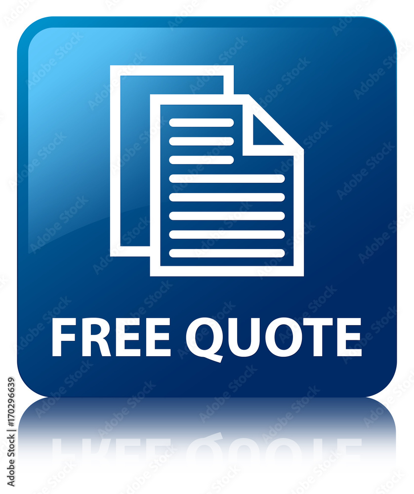Free quote blue square button