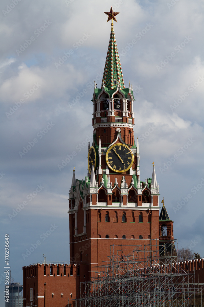 kremlin details in moscow russia