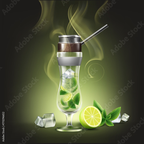 Hurricane glass hookah