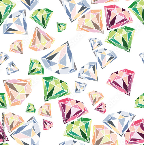 
Precious stones with geometric shapes
