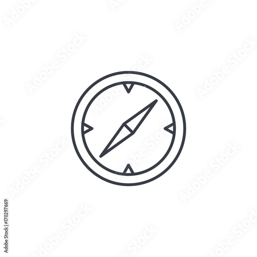 Free Download Compass, navigation thin line icon. Linear vector illustration. Pictogram isolated on white background - GFXLoad