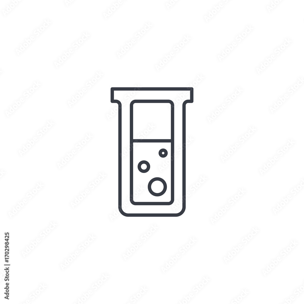 laboratory chemical beaker thin line icon. Linear vector illustration. Pictogram isolated on white background laboratory chemical beaker thin line icon. Linear vector illustration. Pictogram isolated on white background