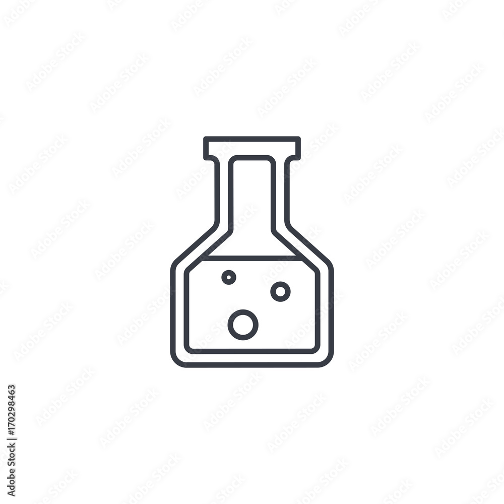 laboratory chemical beaker thin line icon. Linear vector illustration. Pictogram isolated on white background laboratory chemical beaker thin line icon. Linear vector illustration. Pictogram isolated on white background