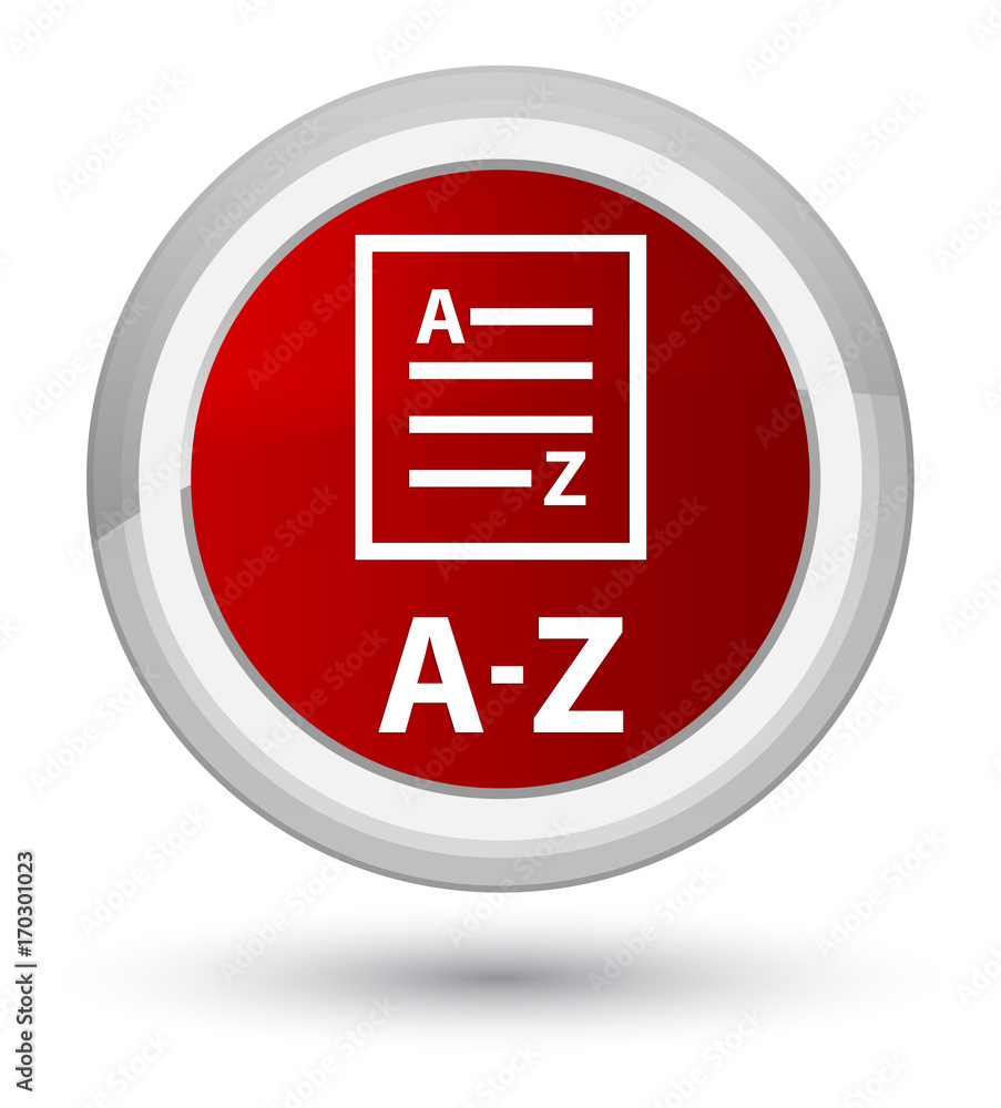 A-Z (list page icon) prime red round button A-Z (list page icon) prime red round button