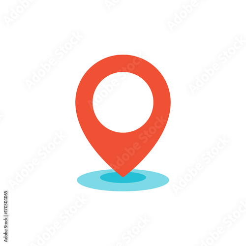 Geo location pin icon flat