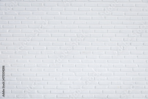 Pattern of white brick wall for background and textured, Seamless white brick wall background