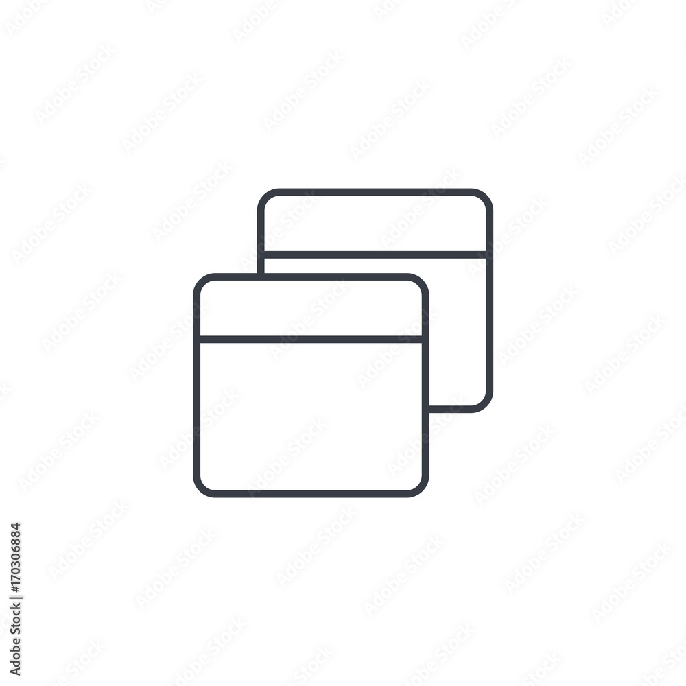 programming code, application thin line icon. Linear vector illustration. Pictogram isolated on white background programming code, application thin line icon. Linear vector illustration. Pictogram isolated on white background