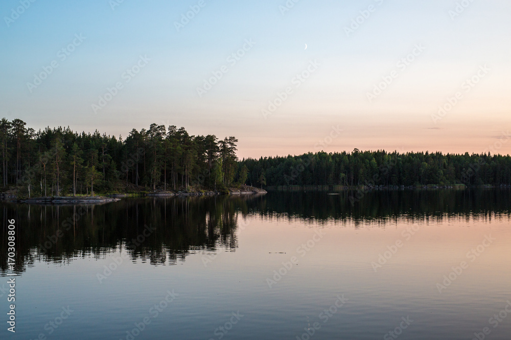 Island on a lake in Sweden