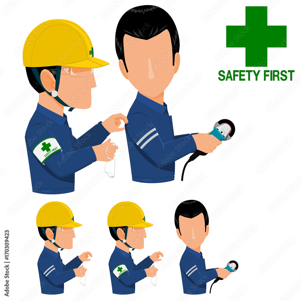 Safety officer is asking the welder to wearing safety glasses during grinding process
Safety officer is asking the welder to wearing safety glasses during grinding process