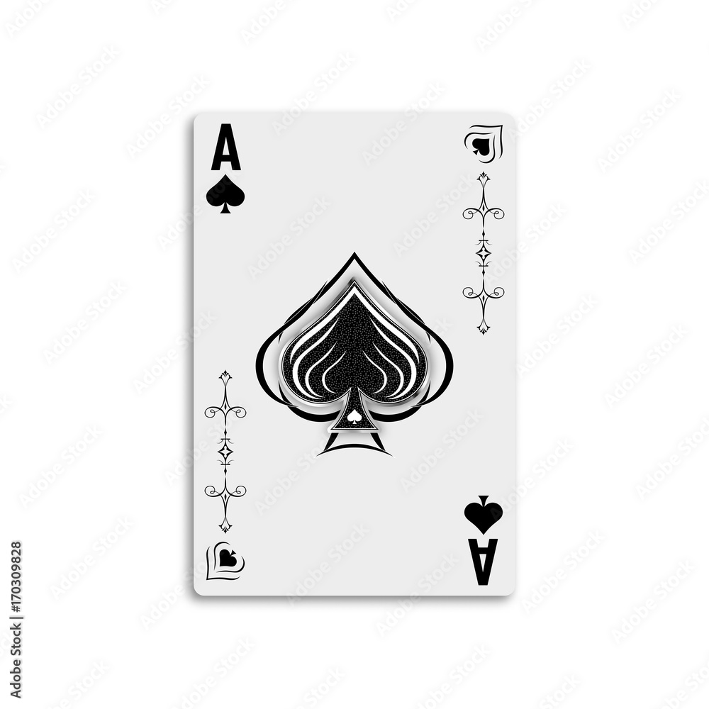 Ace Playing Card Vector Design Images, Casino Playing Card Four