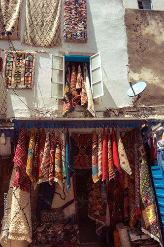 bazaar shop handmade carpets hangs. Carpet  © MariaFrancesca