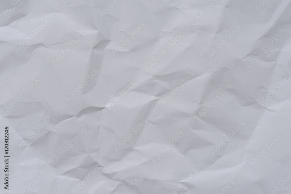 Fototapeta premium White crumpled paper background and texture, Wrinkled creased paper white abstract