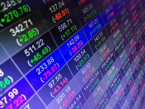 Stock market display board concept background