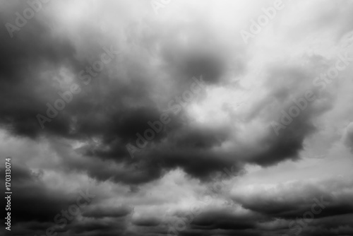 Dark sky and black clouds, Dramatic storm clouds before rainy, Black and Moody sky