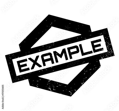 Example rubber stamp. Grunge design with dust scratches. Effects can be easily removed for a clean, crisp look. Color is easily changed.