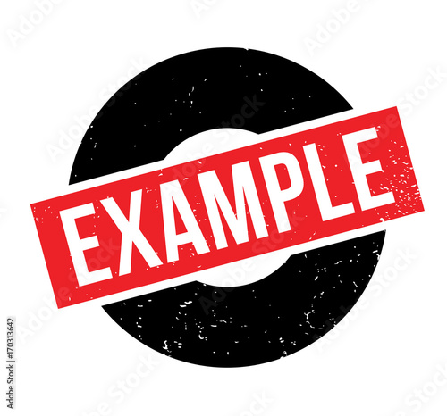 Example rubber stamp. Grunge design with dust scratches. Effects can be easily removed for a clean, crisp look. Color is easily changed.