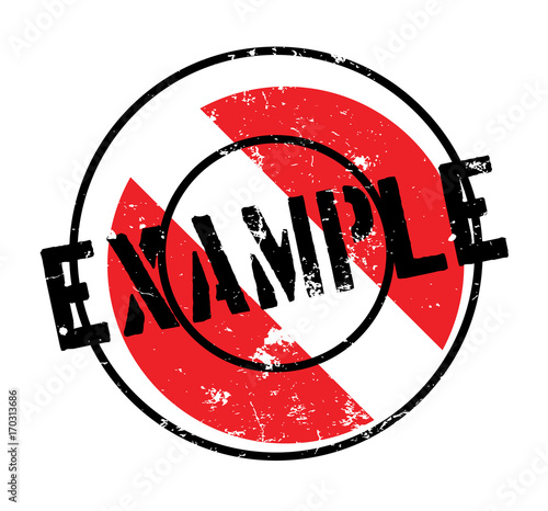 Example rubber stamp. Grunge design with dust scratches. Effects can be easily removed for a clean, crisp look. Color is easily changed.