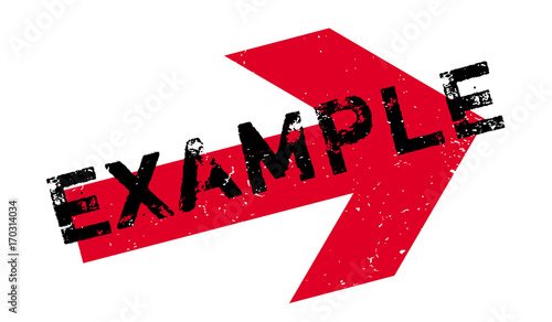 Example rubber stamp. Grunge design with dust scratches. Effects can be easily removed for a clean, crisp look. Color is easily changed.