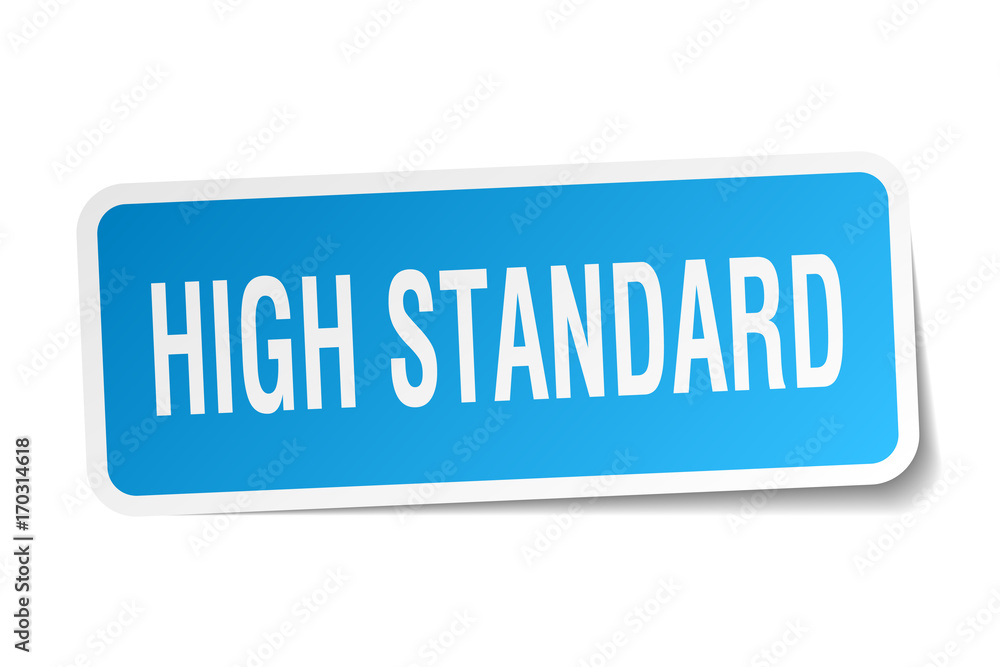 high standard square sticker on white high standard square sticker on white