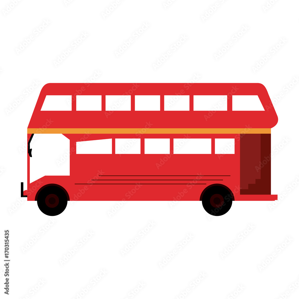 double decker bus london related  icon image vector illustration design 