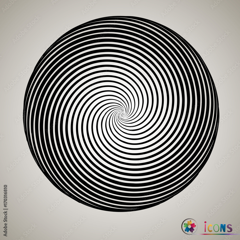 Black and white spiral abstract halftone dots background. Vector illustration Black and white spiral abstract halftone dots background. Vector illustration