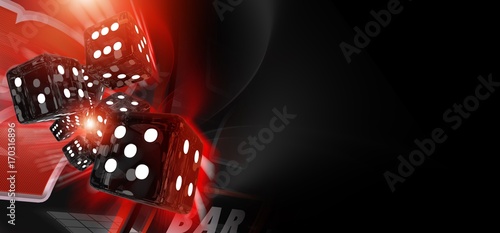 Red Craps Dices Casino Banner