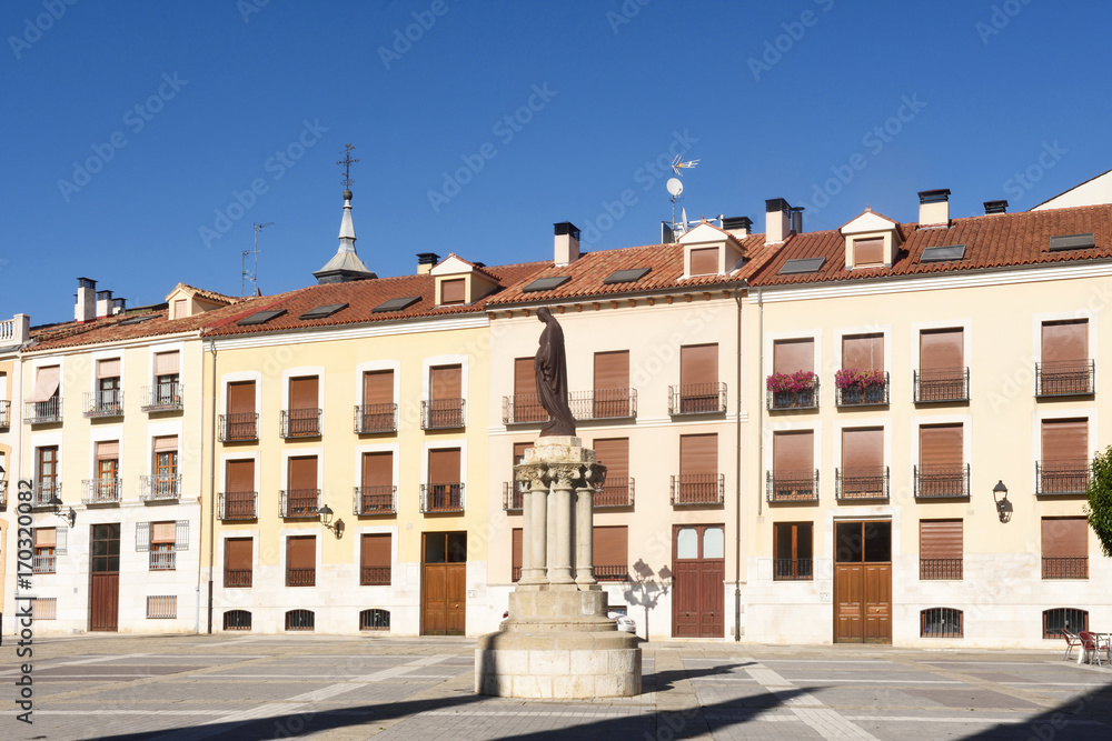 Square of the Catedral in Palencia, Castilla y Leon, Spain